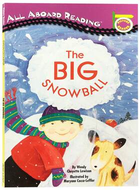 英文原版Christmas 圣诞节庆绘本All Aboard Reading The Big Snowball 大雪球汪培珽私房书一阶段儿童绘本新年趣味故事童书