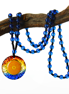 楞严咒挂件结缘琉璃珠链五彩绳