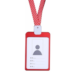 卡富仕热销款大号金属卡套铝合金吊牌卡套吊绳工作证挂牌职工牌挂绳胸牌定制公司logo人像卡销售店员挂牌卡套