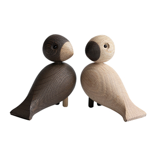 复核 丹麦 Kay Bojesen 双思小鸟一对  木质摆件玩具 木制摆设