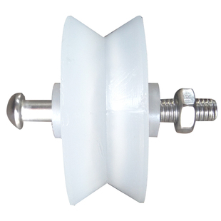 老式不锈钢铁拉闸门轮子V型阳台伸缩防盗推拉移门滑轮轨道轴承轮