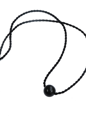 天然红玛项链黑绳百搭酷潮男女款