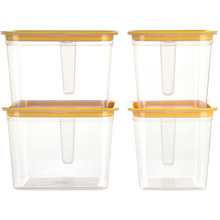 【乐博乐博】家用冰箱收纳盒储物盒4只装