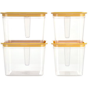 【乐博乐博】家用冰箱收纳盒储物盒4只装