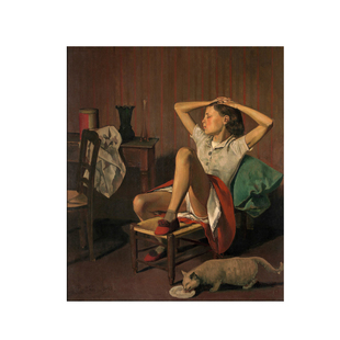 入梦的特蕾莎 Balthus巴尔蒂斯艺术装饰画文艺范客厅卧室书房玄关