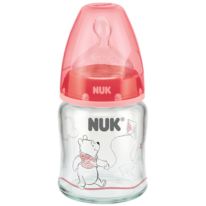NUK奶瓶宽口径奶瓶NUK迪士尼玻璃奶瓶120ml/240ml带防胀气奶嘴