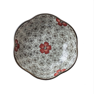 日式大中小号菜盘子陶瓷家用好看的耐用小吃盘创意异形盘热菜碟子