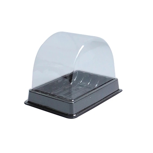 网红蛋糕卷包装盒 瑞士卷虎皮卷 切块面包烘焙西点半圆透明吸塑盒