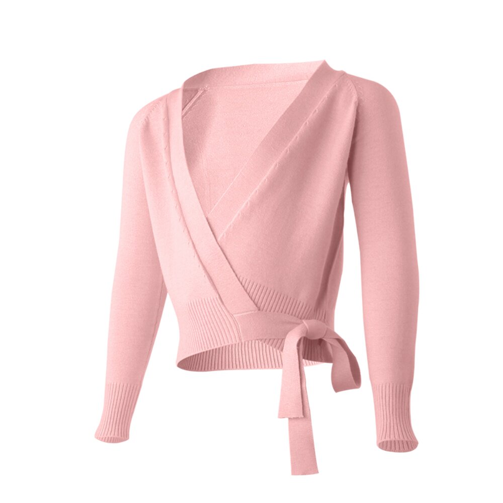 儿童舞蹈毛衣外套女童秋冬芭蕾舞练功服舞蹈服女上衣冬季跳舞专用