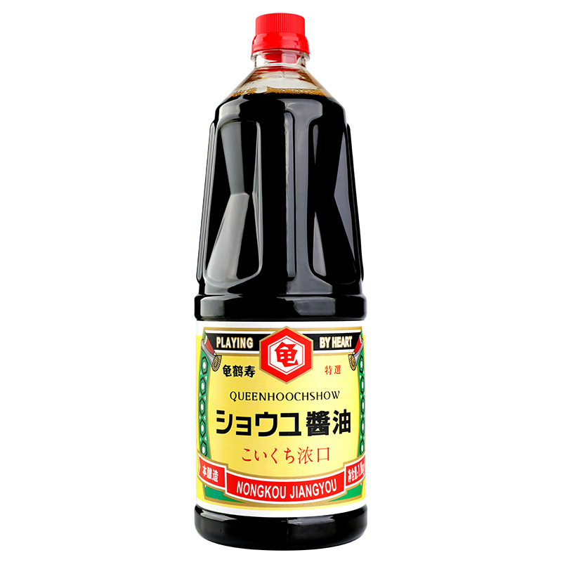 龜鶴壽濃口醬油1.8kg日式黃豆醬油魚生醬油日料刺身海鮮醬油