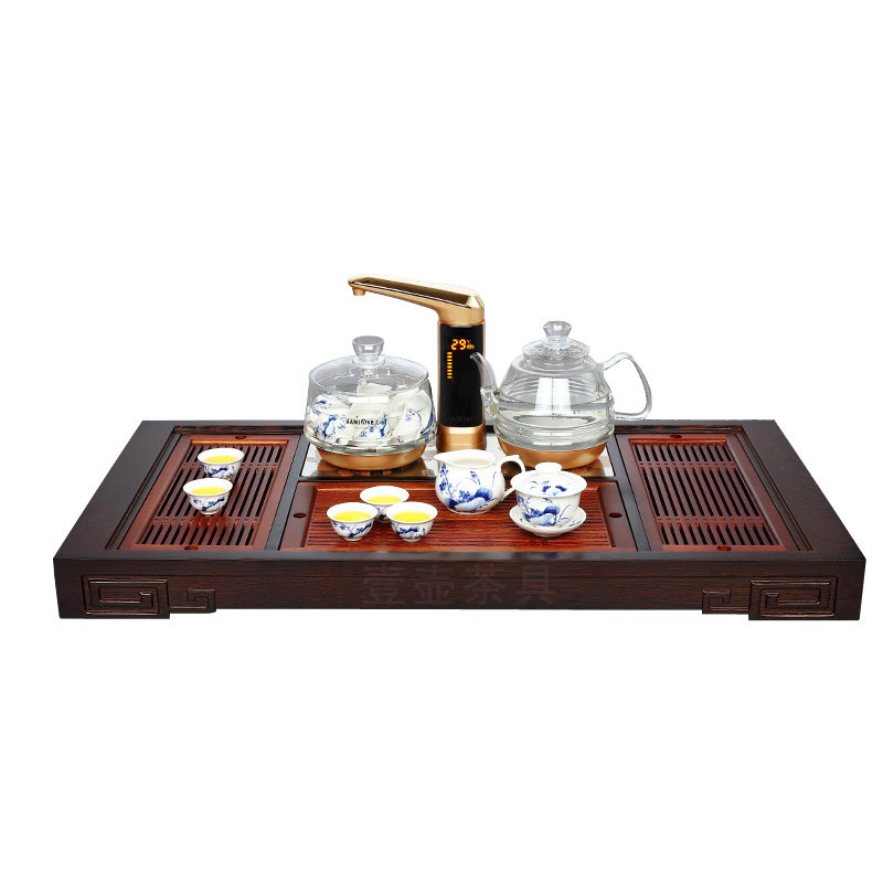 KAMJOVE/金灶 K318 鸡翅木组合式茶盘全智能遥控整套茶具套装