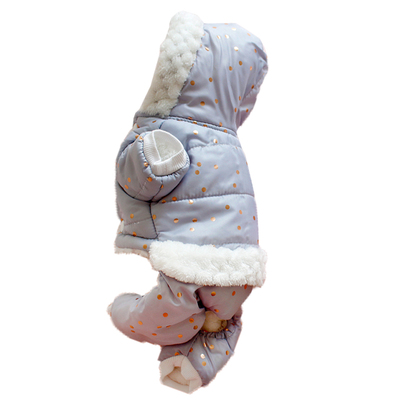 猫咪羽绒棉波点加厚宠物狗狗狗狗