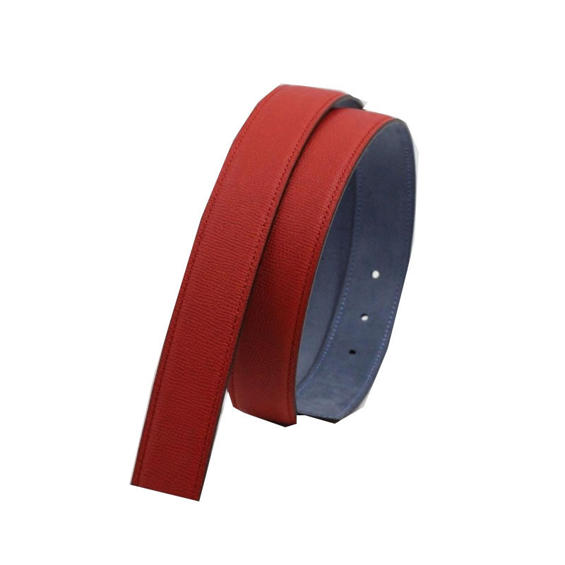 无头皮带男真皮不带头女士腰带牛皮皮带条平滑扣针扣十字纹皮带身