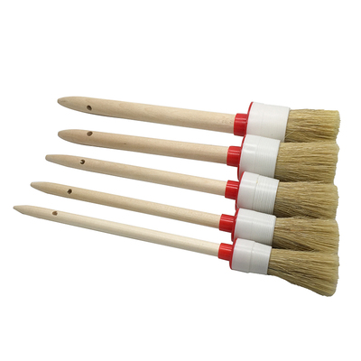 汽车美容细节圆头猪鬃刷高端专业