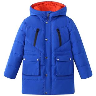 童装男童羽绒服2025新款中大童保暖外套儿童短款连帽白鸭绒上衣冬