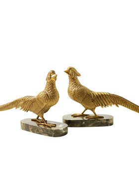 家居饰品美式风样板房办公室铜鸟