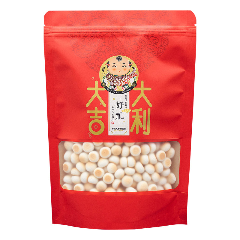 红色年货牛皮纸袋送礼自封袋