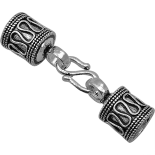 泰银diy饰品配件大孔鸡血藤套头金刚藤手镯扣头饰品手链扣皮绳扣