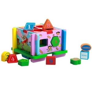 婴幼儿童多孔几何智力盒立体形状配对拆装数字屋益智早教积木玩具
