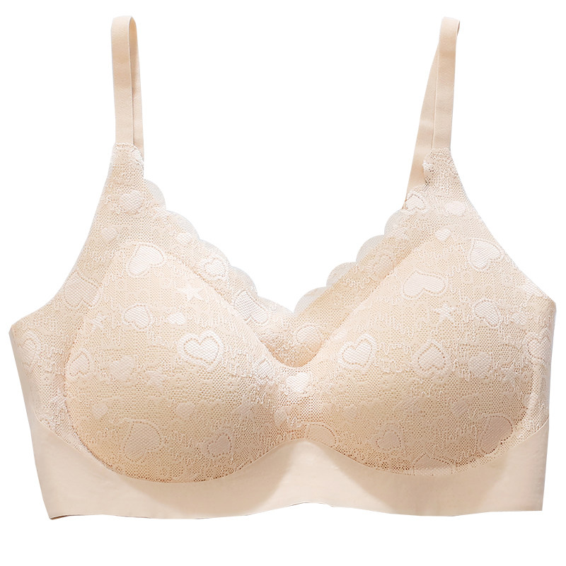 内衣女聚拢无钢圈收副乳调整型上托防下垂性感少女小胸蕾丝文胸罩