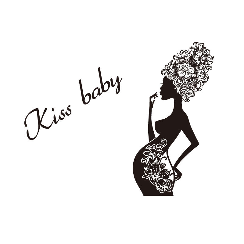 KISSBABY墙贴母婴店孕妇服装童装店面三八妇女节橱窗装饰玻璃贴纸