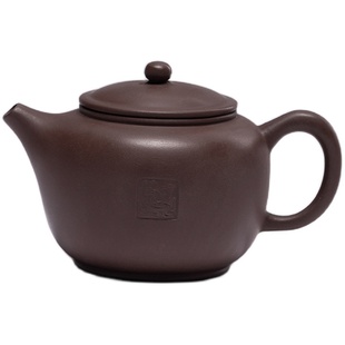 台湾陆羽中呆朱泥紫砂壶小茶壶单人茶壶纯原矿半手工家用功夫茶具
