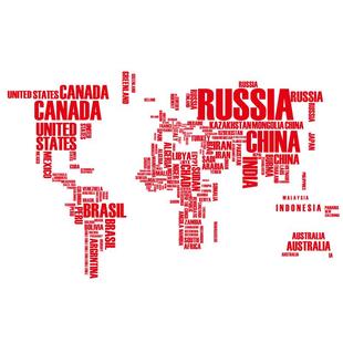 world map创意墙贴沙发墙大型会议室墙面装饰画多款图案可定制