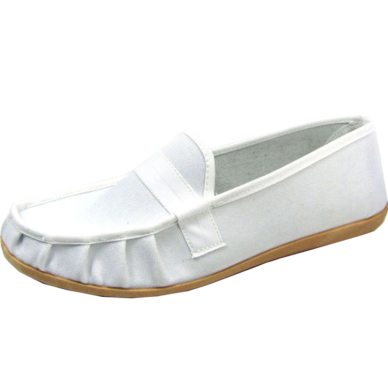 平底防滑软底护士鞋女单鞋白色夏秋平跟简约小白鞋老北京妈妈布鞋