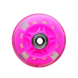 儿童滑板车闪光轮游龙板轮滑鞋发光轮PU橡胶轮80mm*24mm童车通用