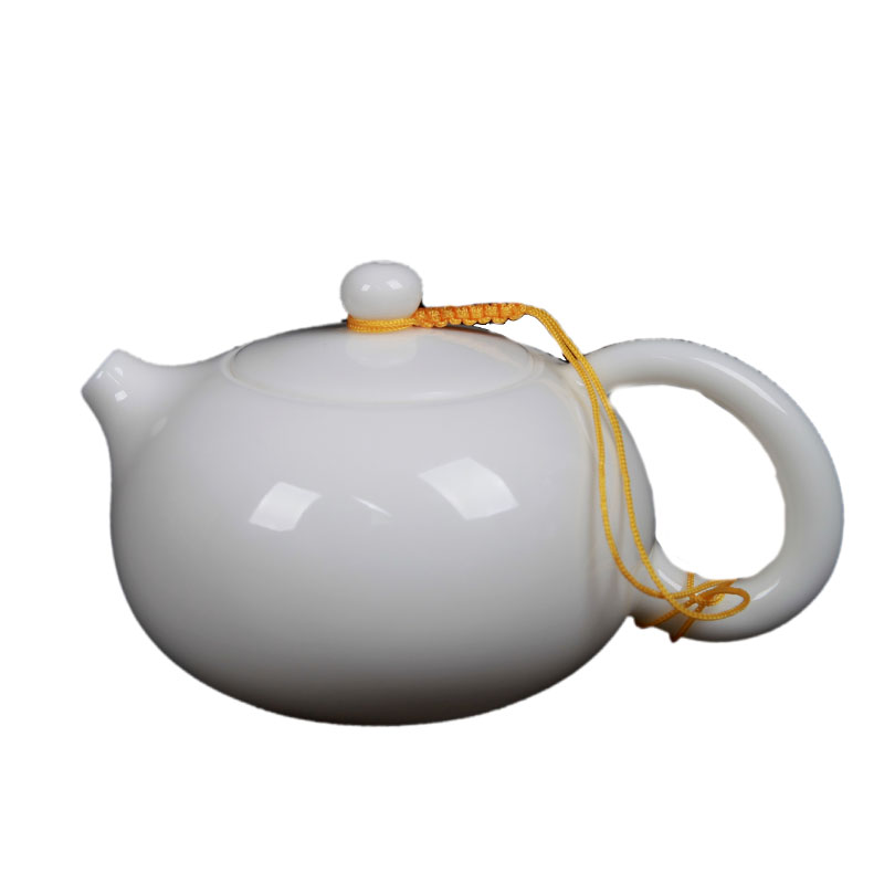 玉瓷手工西施茶壶陶瓷小号泡茶器德化白瓷茶具过滤脂白高白瓷茶壶