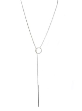 圆环几何长款简约毛衣链