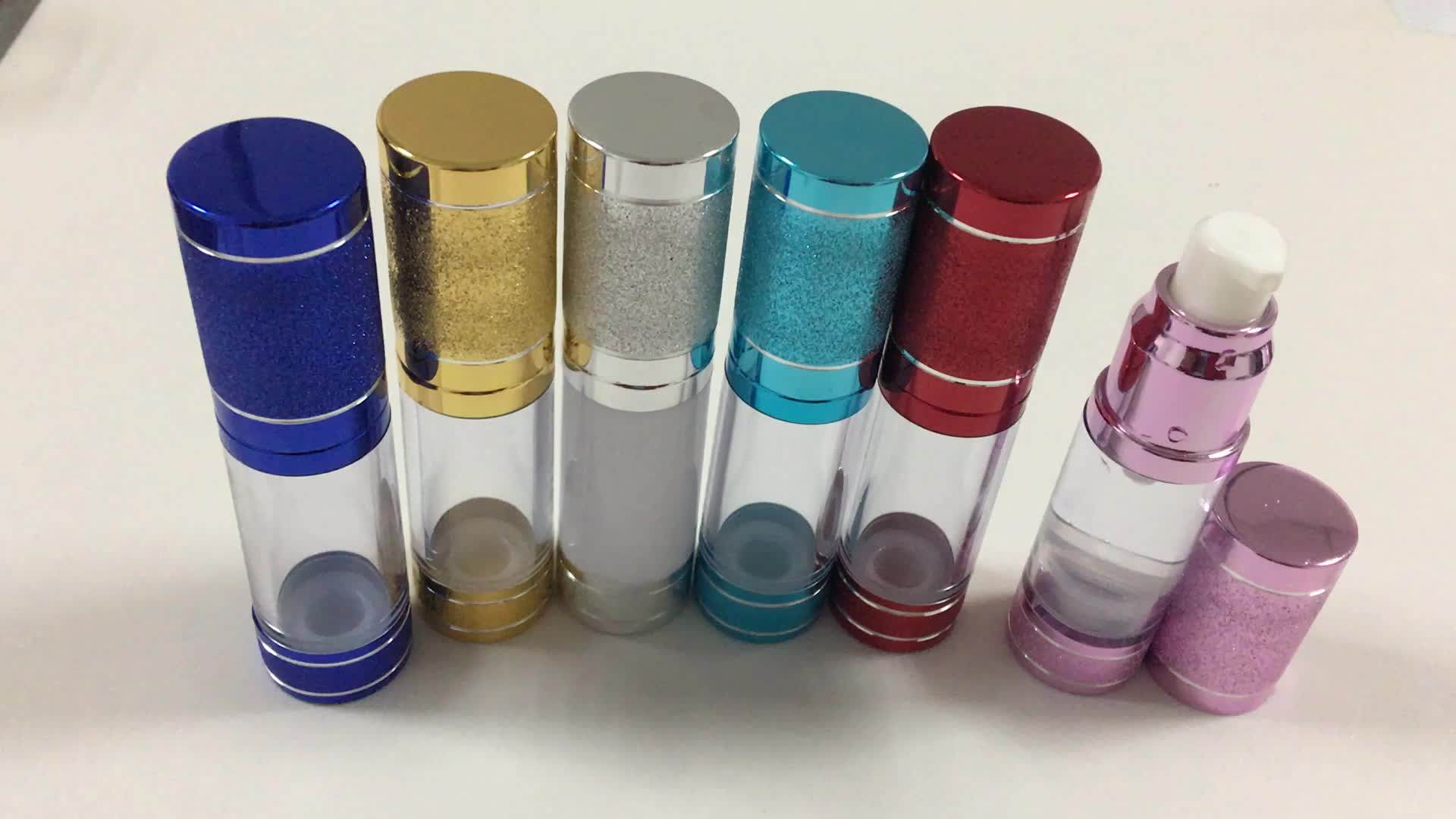 China Made Oil Dispenser Glass Bottle 15ml Airless Pump Bottle 15ml