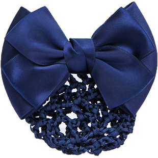 职业酒店护士银行盘发网兜头花职业女头花发网蝴蝶结发夹妞吖饰品