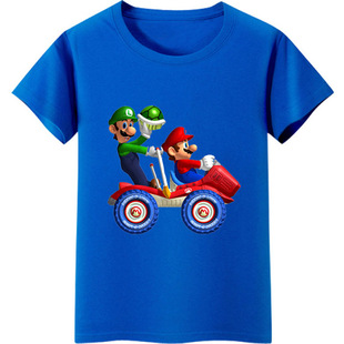 超级玛丽T恤Super Mario Bros T-shirt儿童衣服马里奥兄弟亲子装