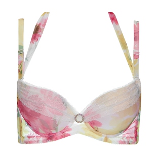 奥丝蓝黛5551纯生态棉内衣深V绕脖肩带可取两用B杯中厚杯聚拢文胸