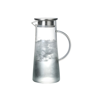 家用欧式玻璃壶加厚耐热防爆透明冷水壶不锈钢过滤凉水壶杯子套装