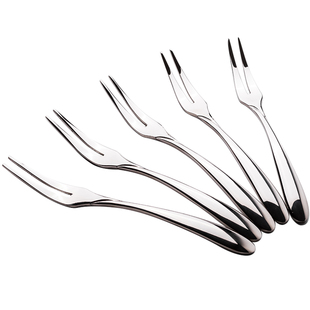 创意环保不锈钢水果叉 家用糕点甜品叉 铁吃水果的小叉子西餐餐具