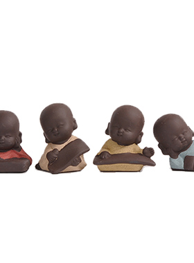 紫砂汽车橱窗配件禅意风花盆茶宠