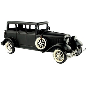 仿古铁艺汽车模型 1929年劳斯莱斯幻影I汽车 手工铁皮车摆件礼物