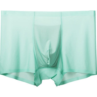 七号公馆单条装冰丝内裤男四角裤夏季超薄透气无痕平角裤头青年潮