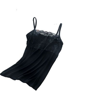 秋冬百搭女士白色修身吊带背心