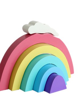 少女心北欧风格积木玩具壁挂摆件