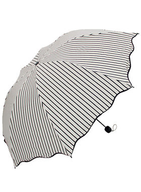 雨伞两用黑白条纹韩国防晒紫外线