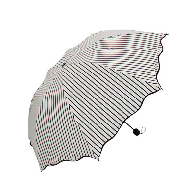 雨伞两用黑白条纹韩国防晒紫外线