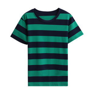 夏季新款条纹短袖t恤女款宽容上衣服土夏天女装全棉丅血裇丁恤衫