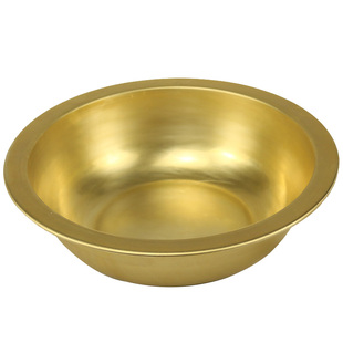 铜盆纯铜家用加厚结婚喜盆用品老式复古仿古洗脸盆卫生间卫浴柜36