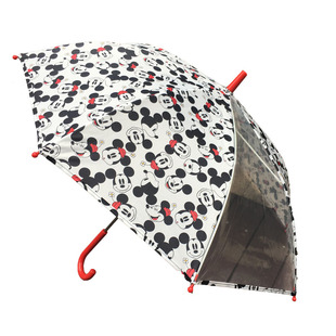 同步日本米奇卡通雨伞儿童防夹手安全防雨防晒伞婴幼儿伞透明长柄