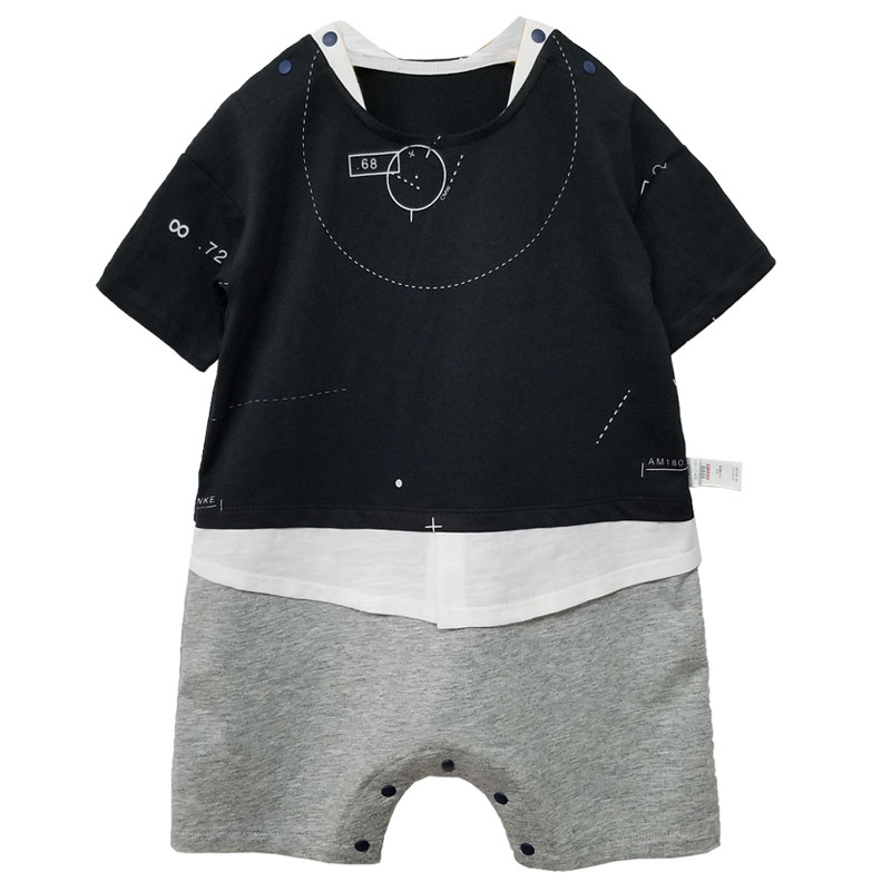 纯棉夏季短袖爬服连体衣