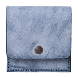 兰泽手工DIY简约日系小卡包擦蜡皮真皮刻字服务亲手制作