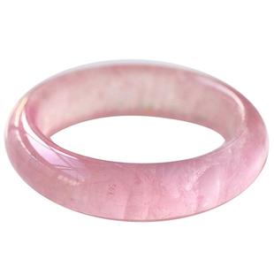 粉水晶手镯天然马达加斯加粉晶镯子冰种果冻粉色芙蓉石镯少女饰品